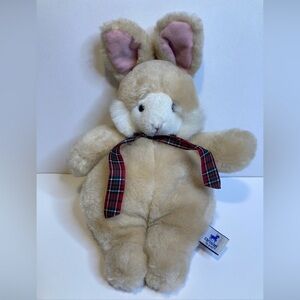 Vintage 1983 Carousel by Guy Bunny Rabbit Plush Stuffed Animal Toy Tan White